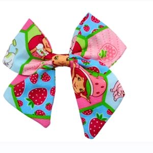 Strawberry Hair Bow Girl Fabric Sailor Bow Toddler Clip